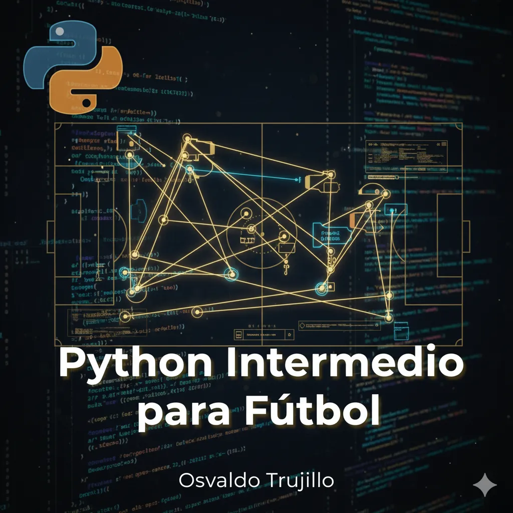 Un DataFrame de Pandas con datos de un partido de fútbol